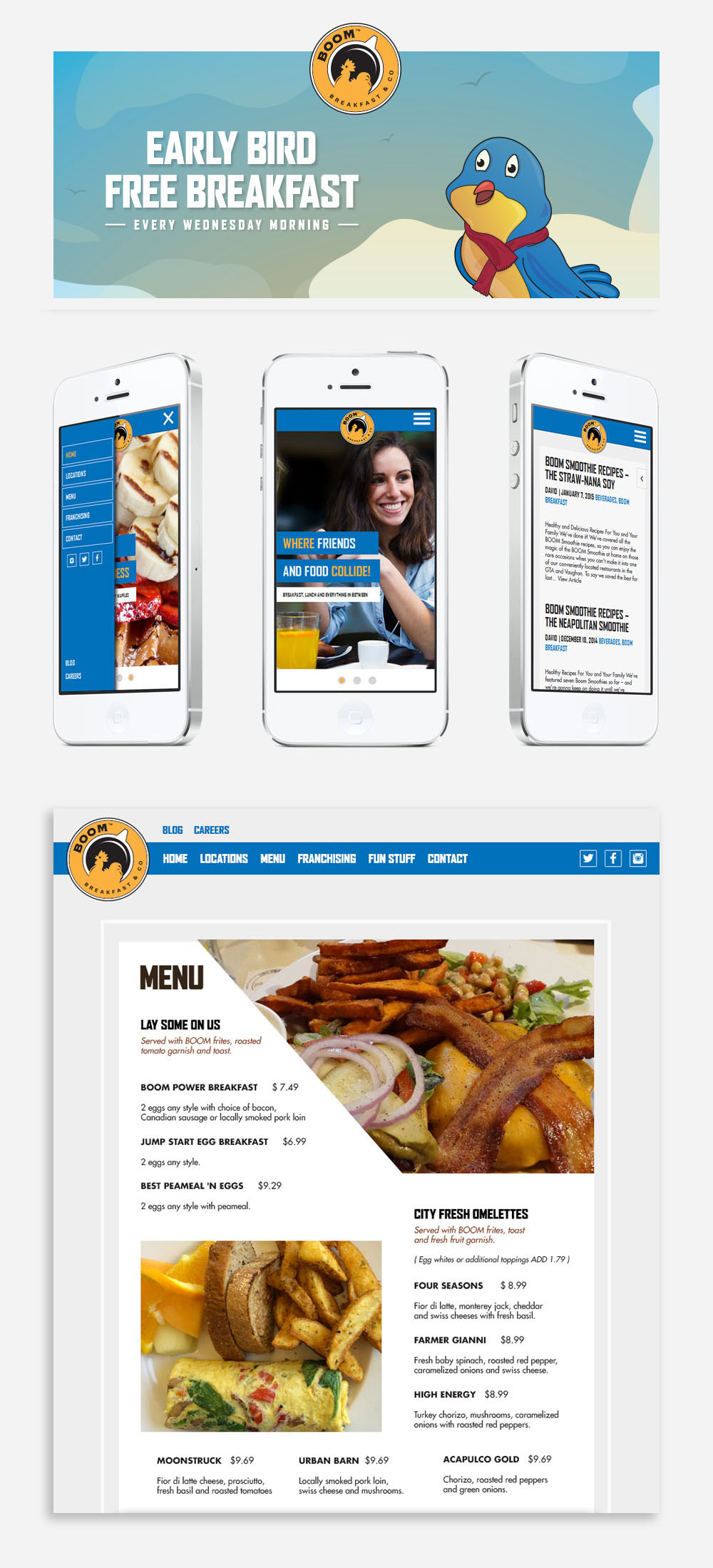 Boom Breakfast - Website Design and Development