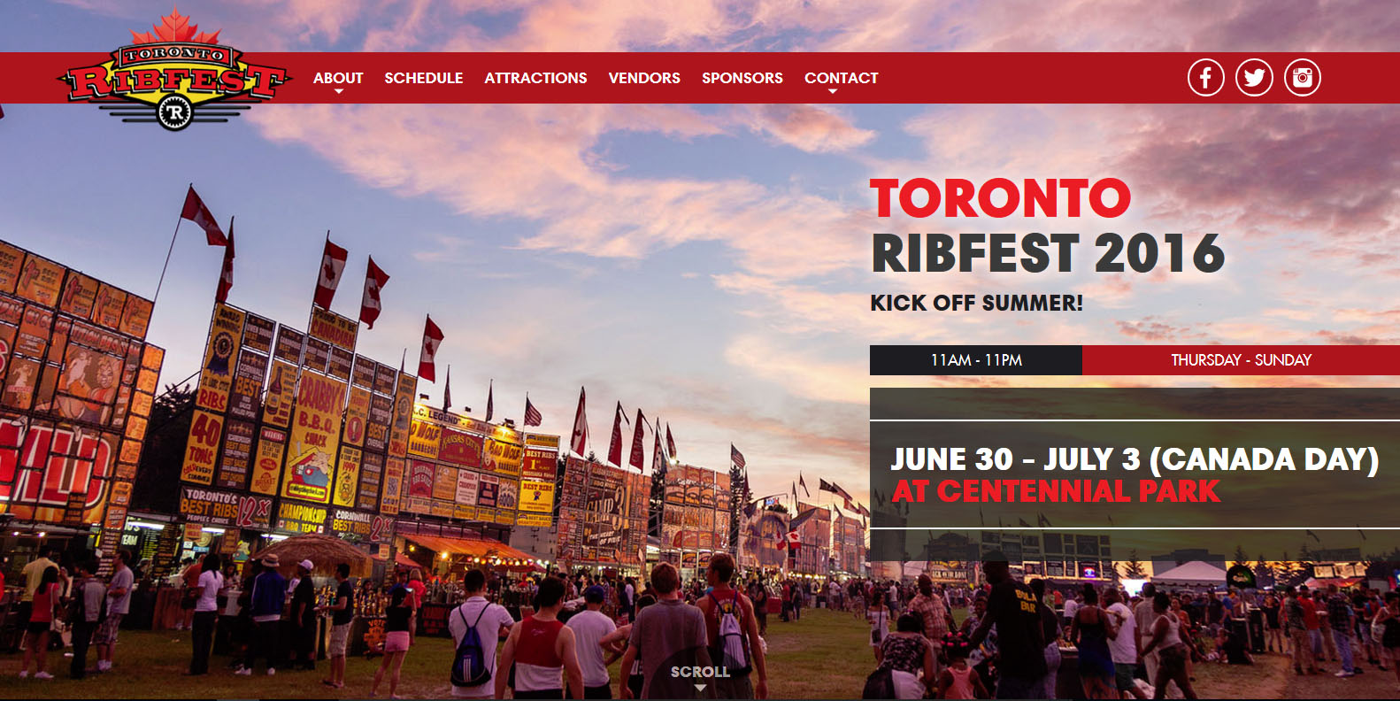 Toronto Ribfest - Website Design and Development
